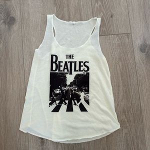 Beatles white tank size S
